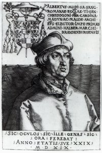 ブランデンブルクのアルブレヒト、1519年 作： Albrecht Dürer